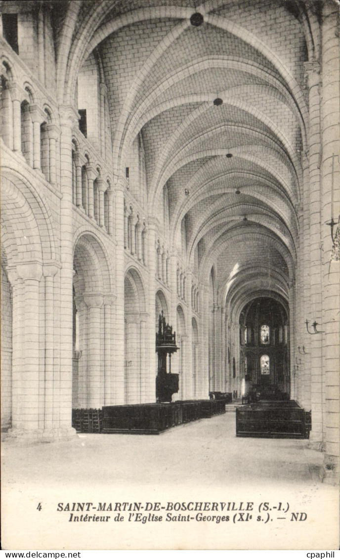 CPA Saint martin De Boscherville Eglise Saint Georges interieur
