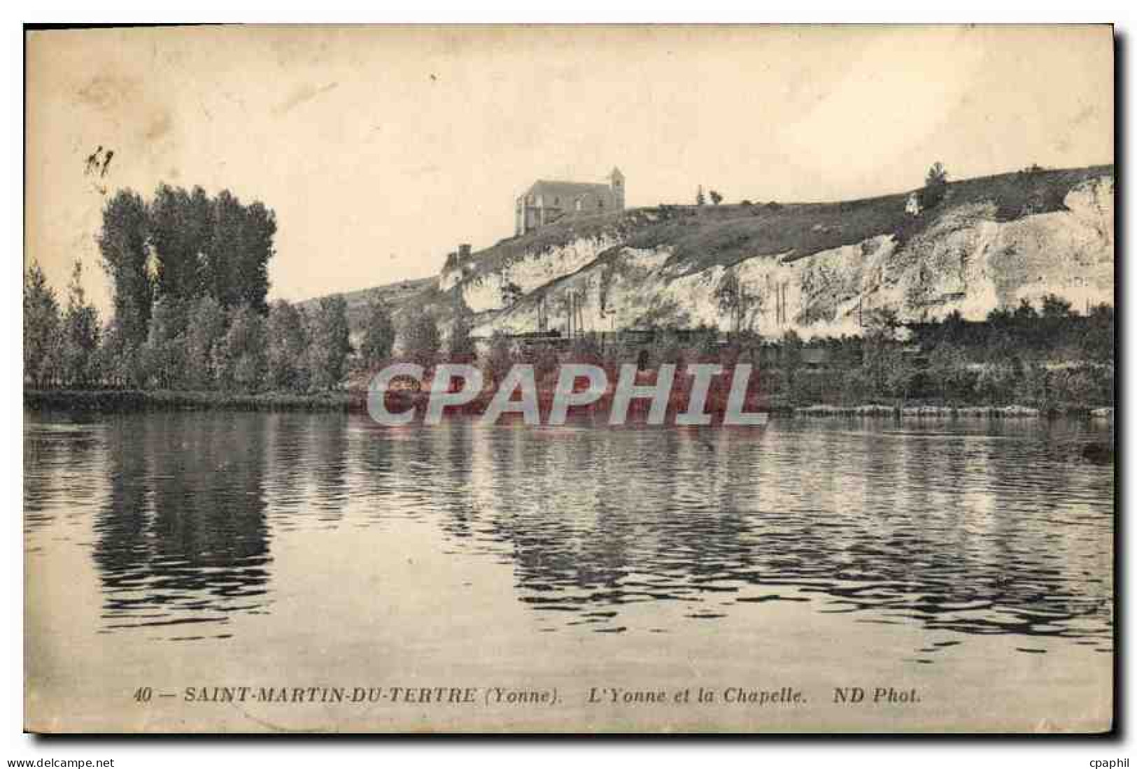 CPA Saint Martin du Tertre (Yonne) L'Yonne et la Chapelle