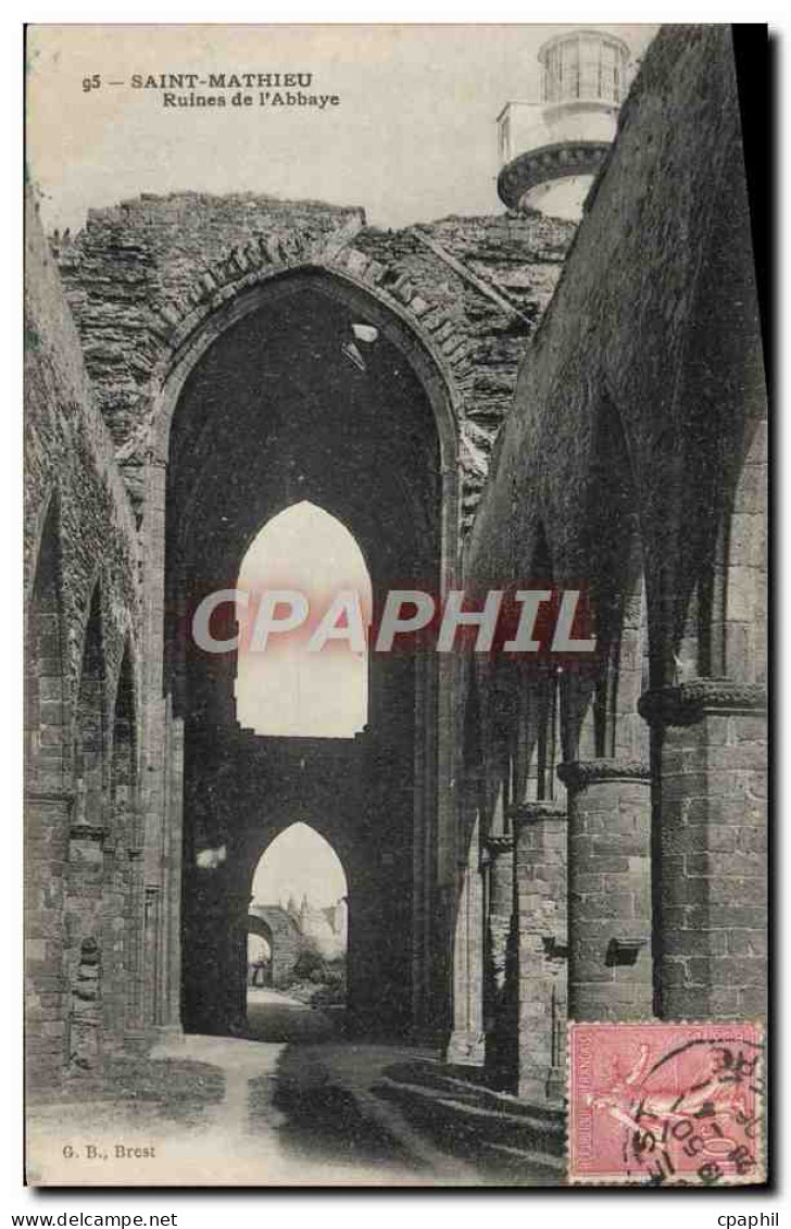 CPA Saint Mathieu Ruines De I'Abbaye