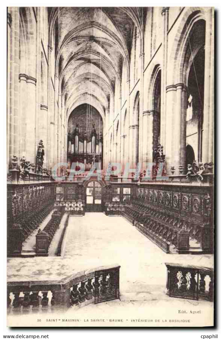 CPA Saint Maximin la Sainte Baume interieur de la Basilique Orgue