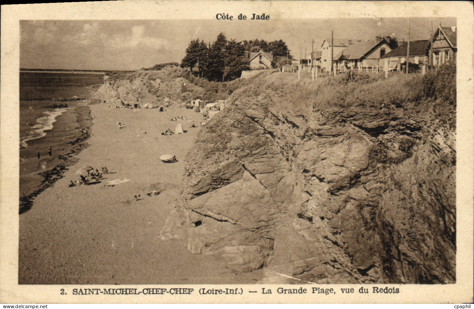 CPA Saint Michel Chef Chef La Grande Plage Vue Du Redois