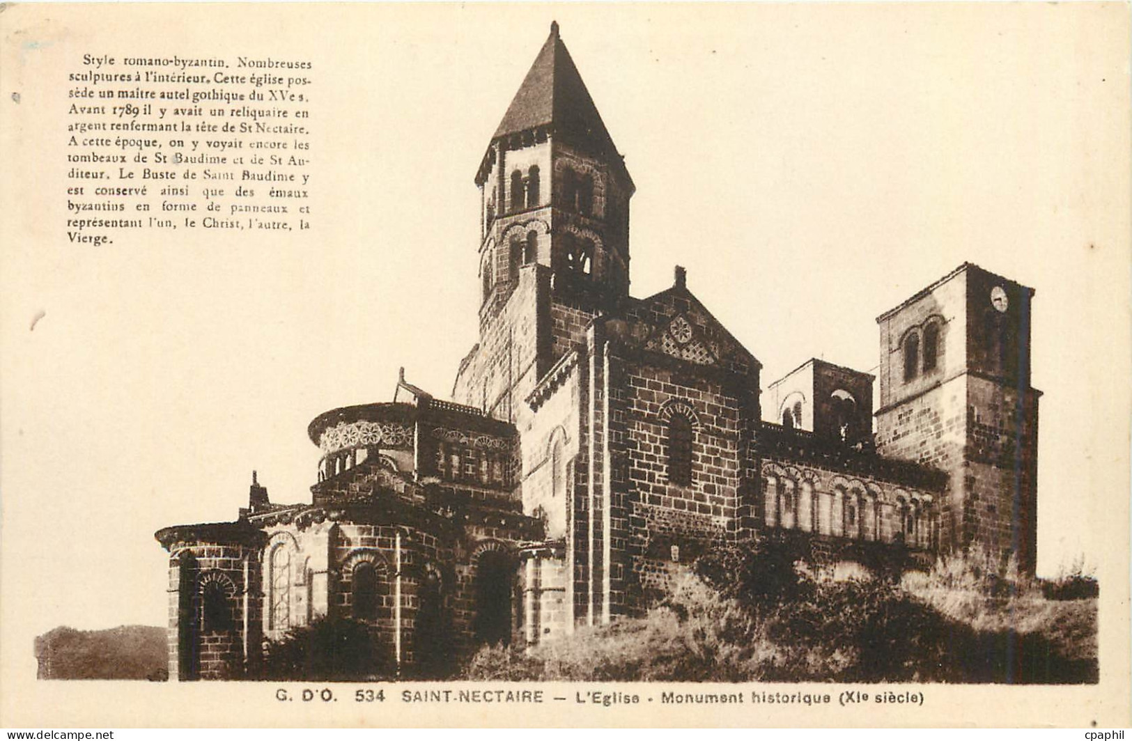 CPA Saint Nectaire L'Eglise Monument historique