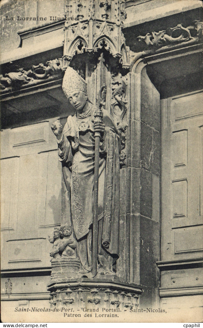 CPA Saint Nicolas du Port Grand Portail Saint Nicolas Patron des Lorrains