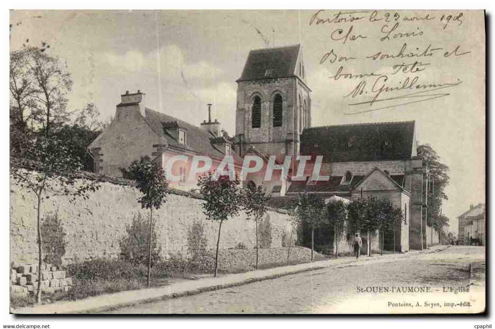 CPA Saint Ouen L Aumone L Eglise