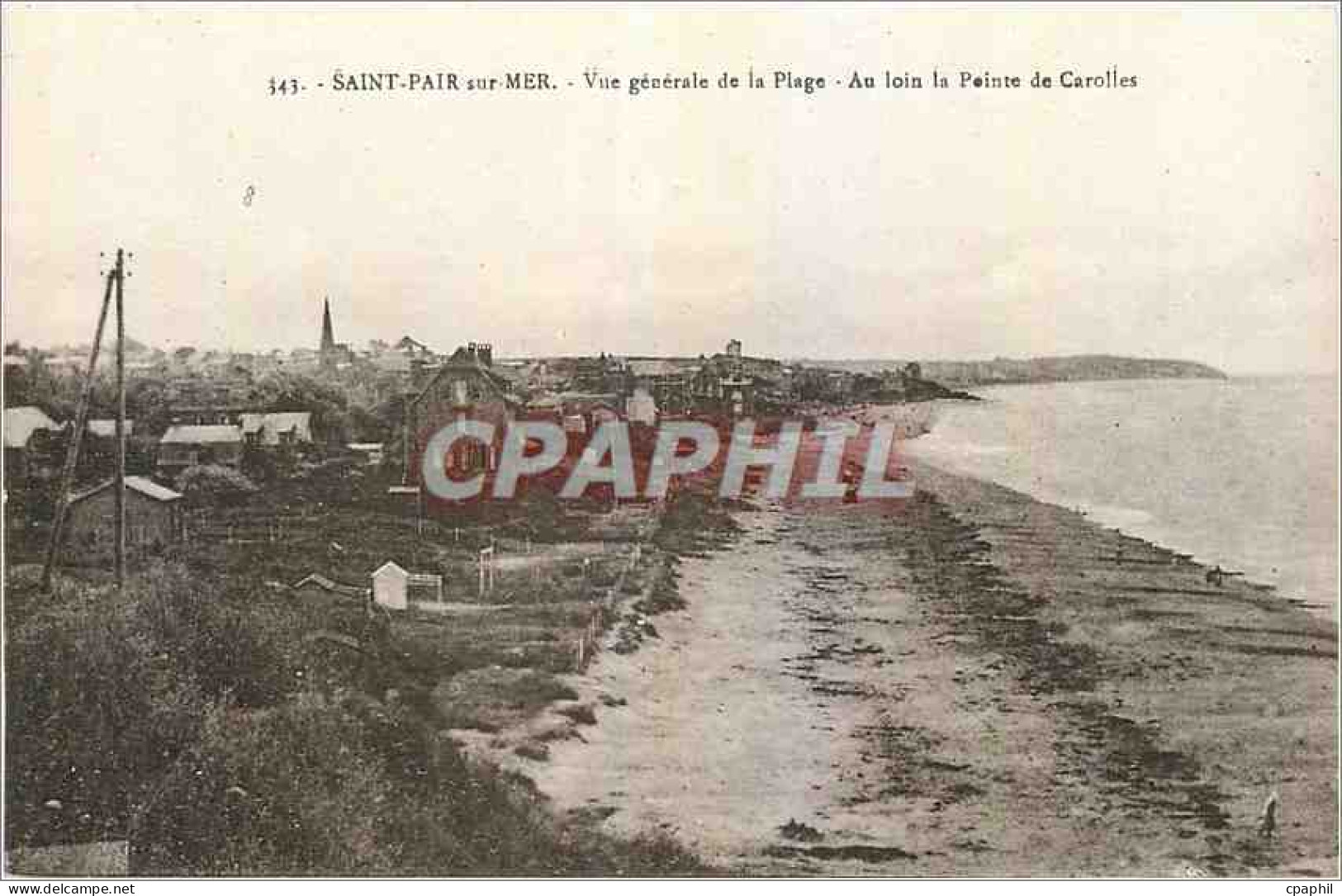CPA Saint Pair sur Mer Vue generale de la Plage