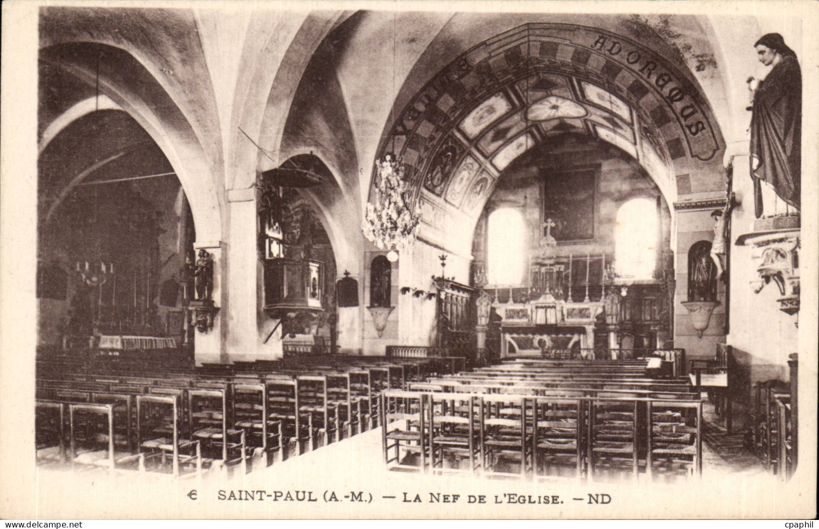 CPA Saint Paul Le nef de l'eglise