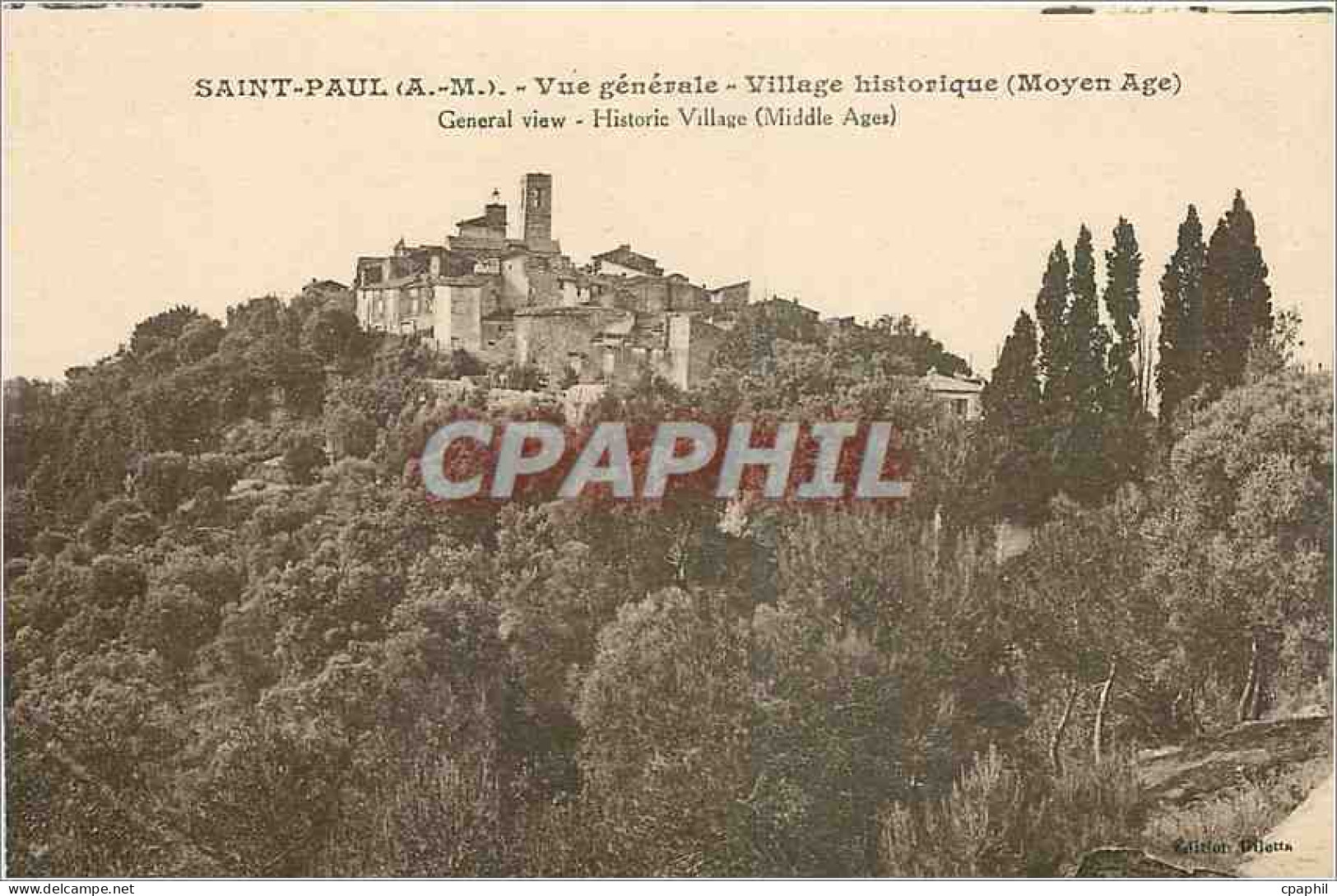 CPA Saint Paul Vue generale Village Historique Moyen Age