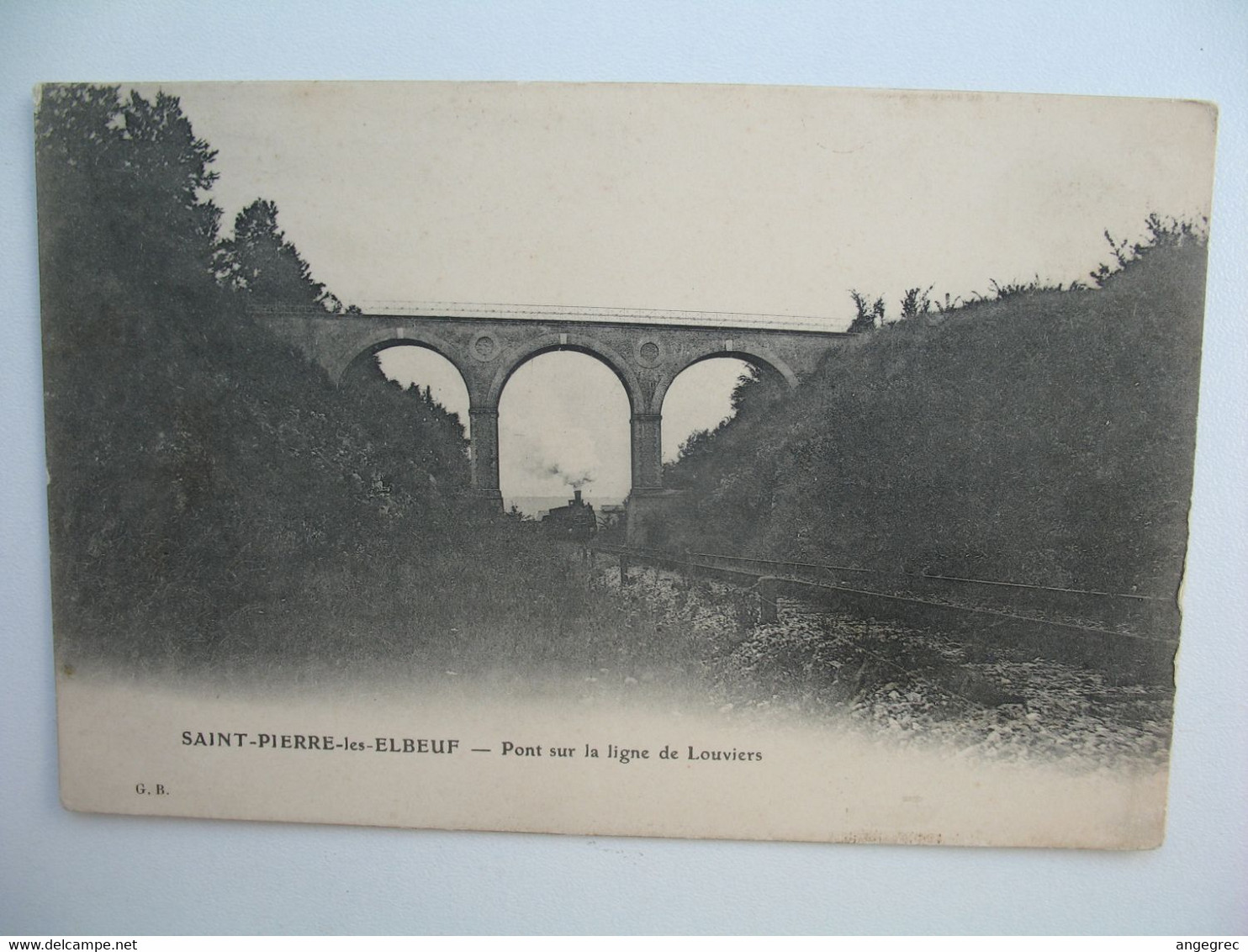 CPA Saint-Pierre-les-Elbeuf - St-Pierre-les-Elbeuf   Pont sur la ligne de Louviers