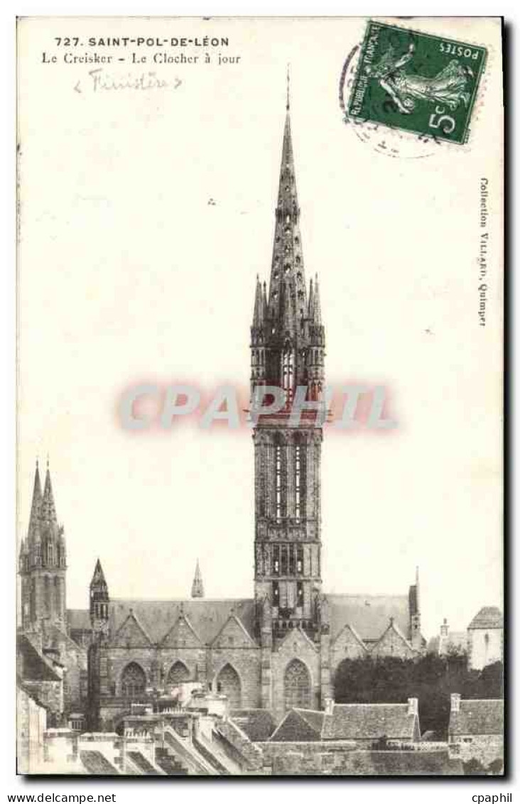 CPA Saint Pol de Leon Le Creisker Le Clocher a Jour