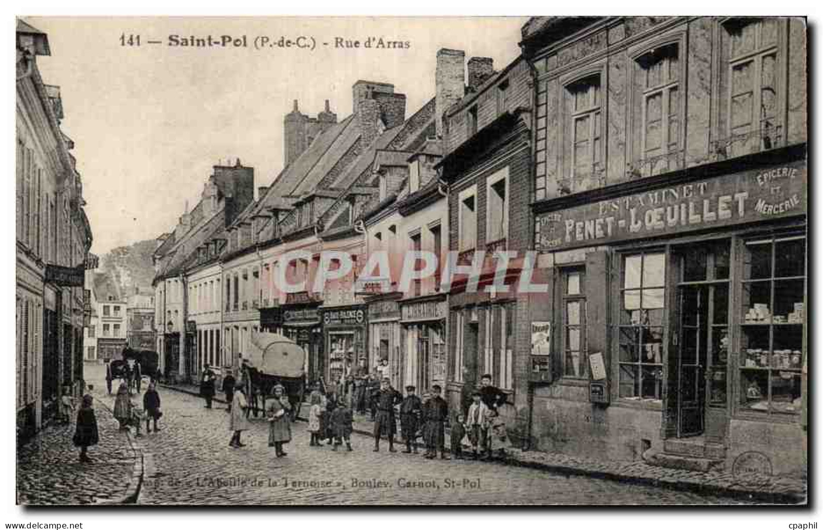 CPA Saint Pol Rue d'Arras