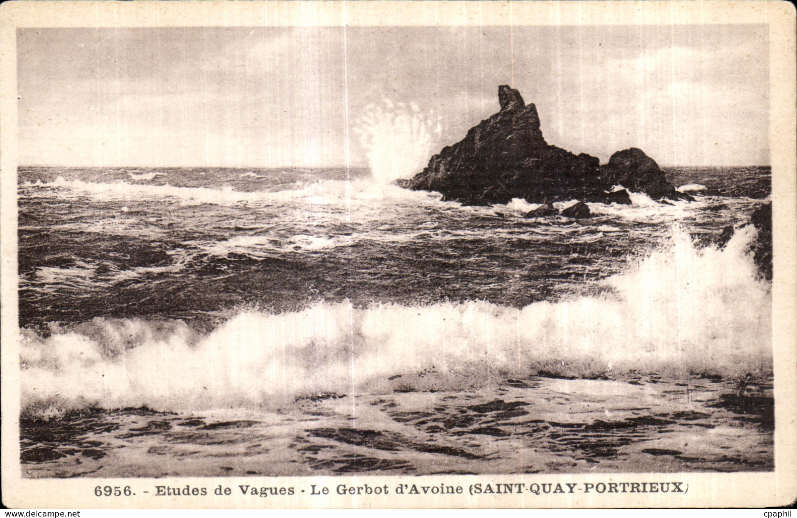 CPA Saint Quay Portrieux Etudes de Vagues Le Gerbot d Avoine