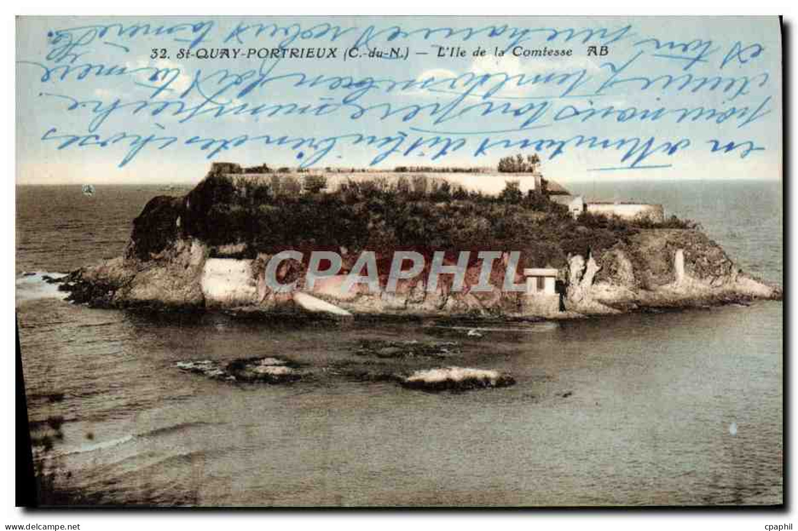 CPA Saint Quay Portrieux L'Ile de la Comtesse