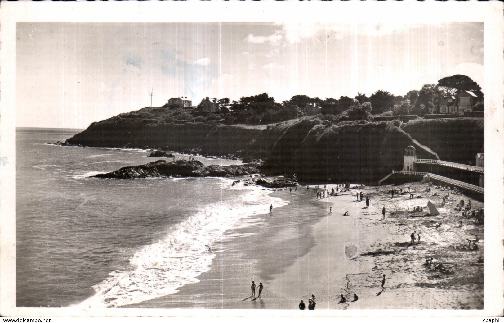 CPA Saint Quay Portrieux La Plage du Chate et le Semaphore