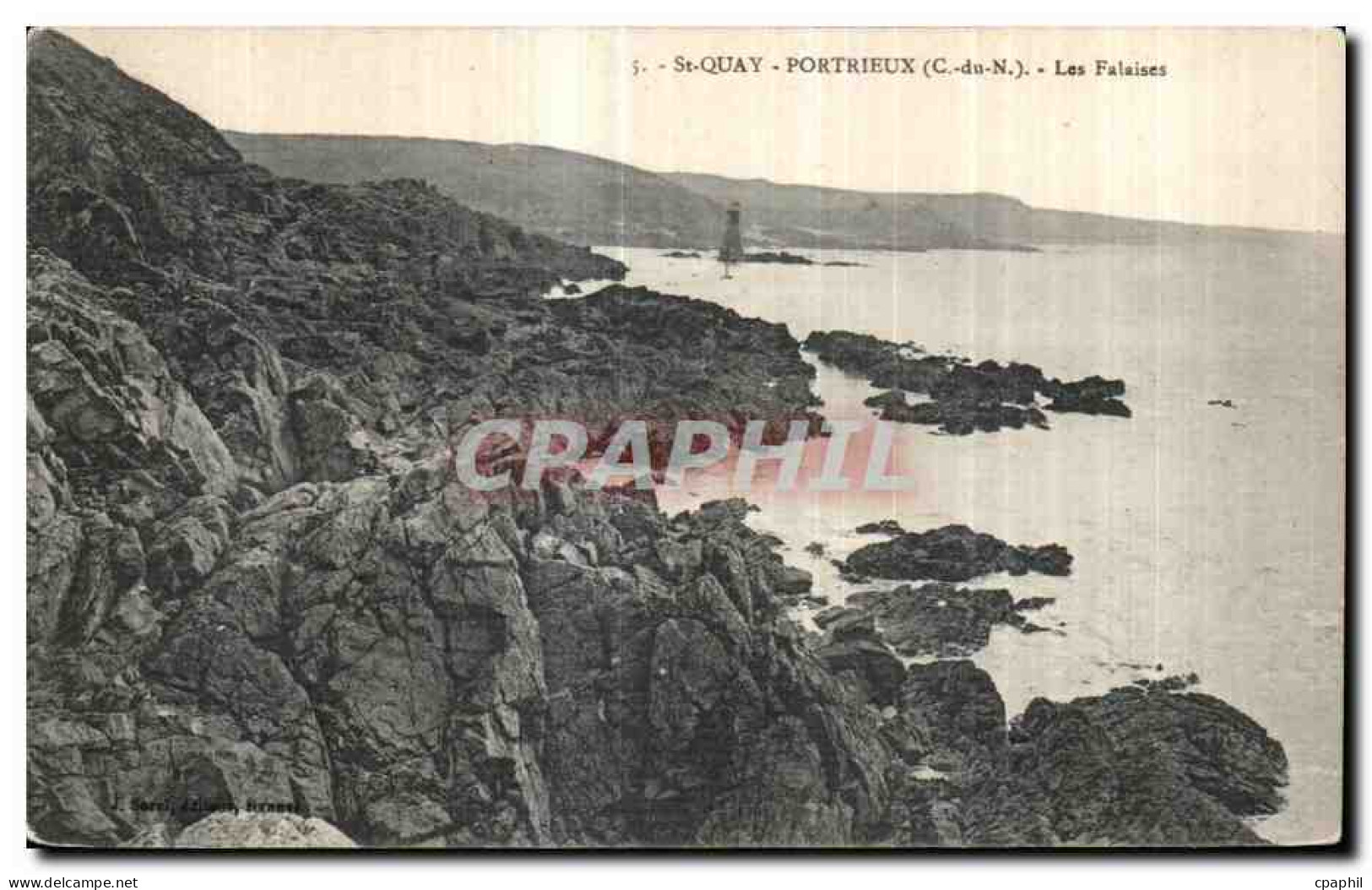 CPA Saint Quay Portrieux Les Falaises