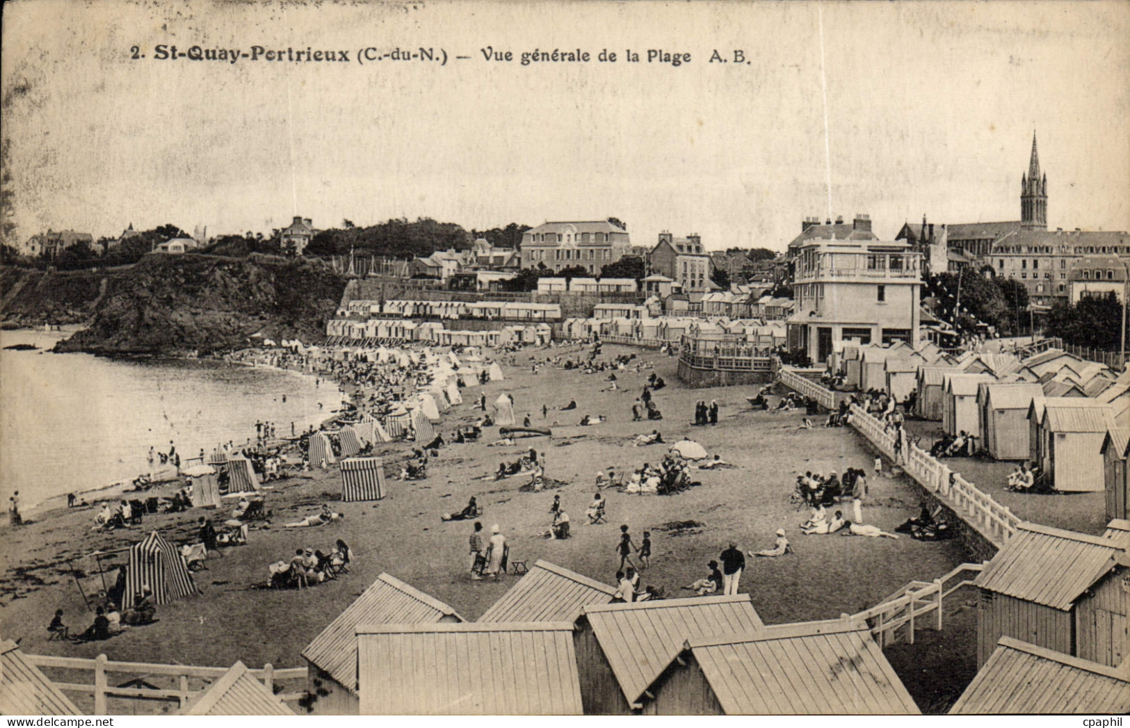 CPA SAINT-QUAY-PORTRIEUX vue générale de la plage