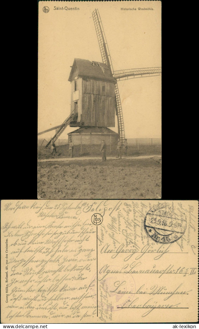 CPA Saint-Quentin Saint-Quentin Historische Windmühle 1916