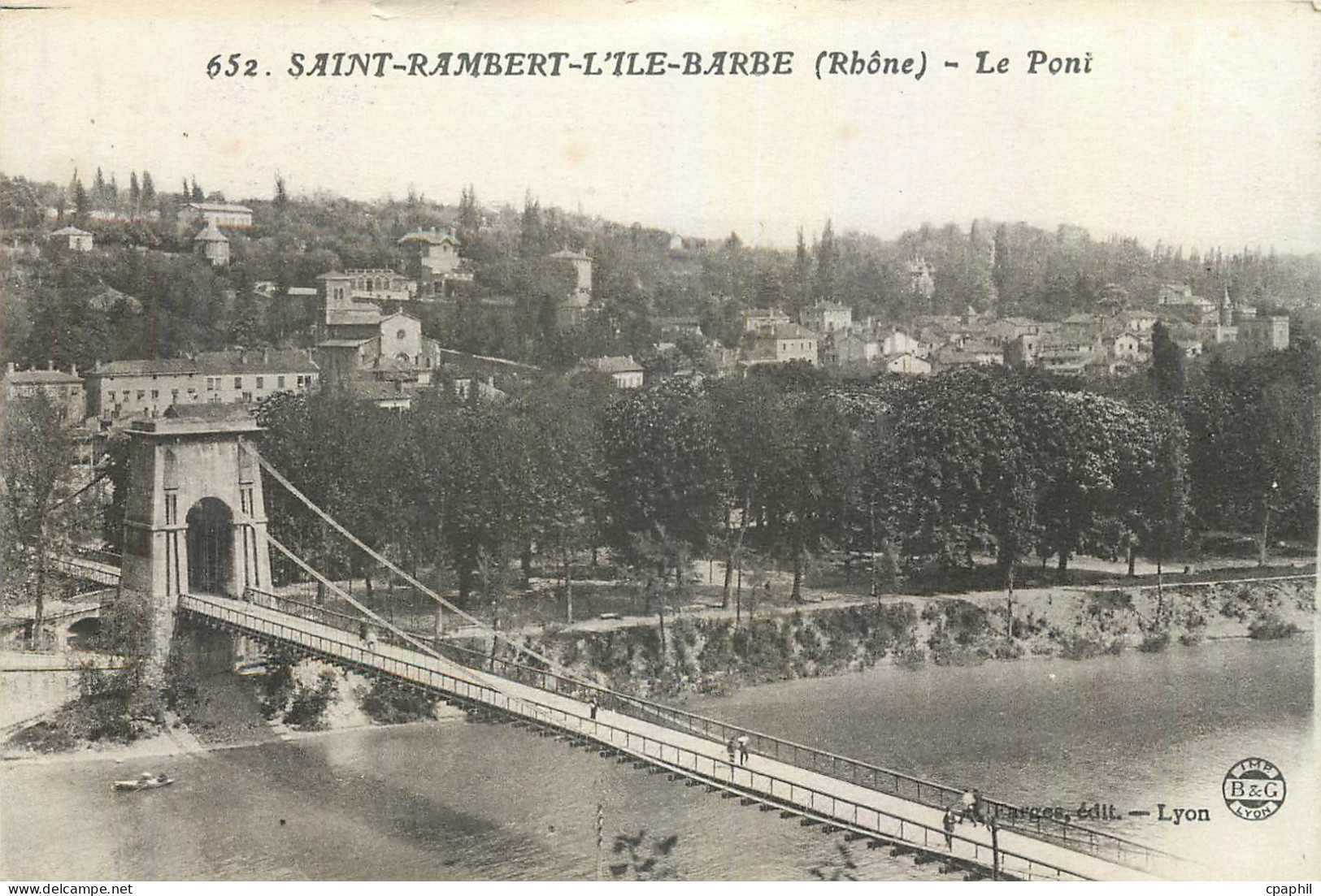 CPA Saint Rambert L'Ile Barbe Rhone Le Pont