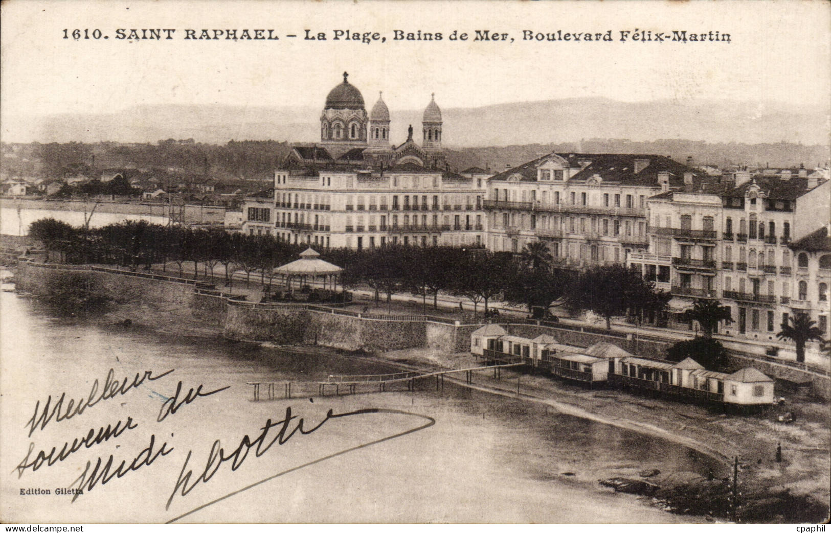 CPA Saint Raphael La plage Bains de mer Boulevard Felix Martin