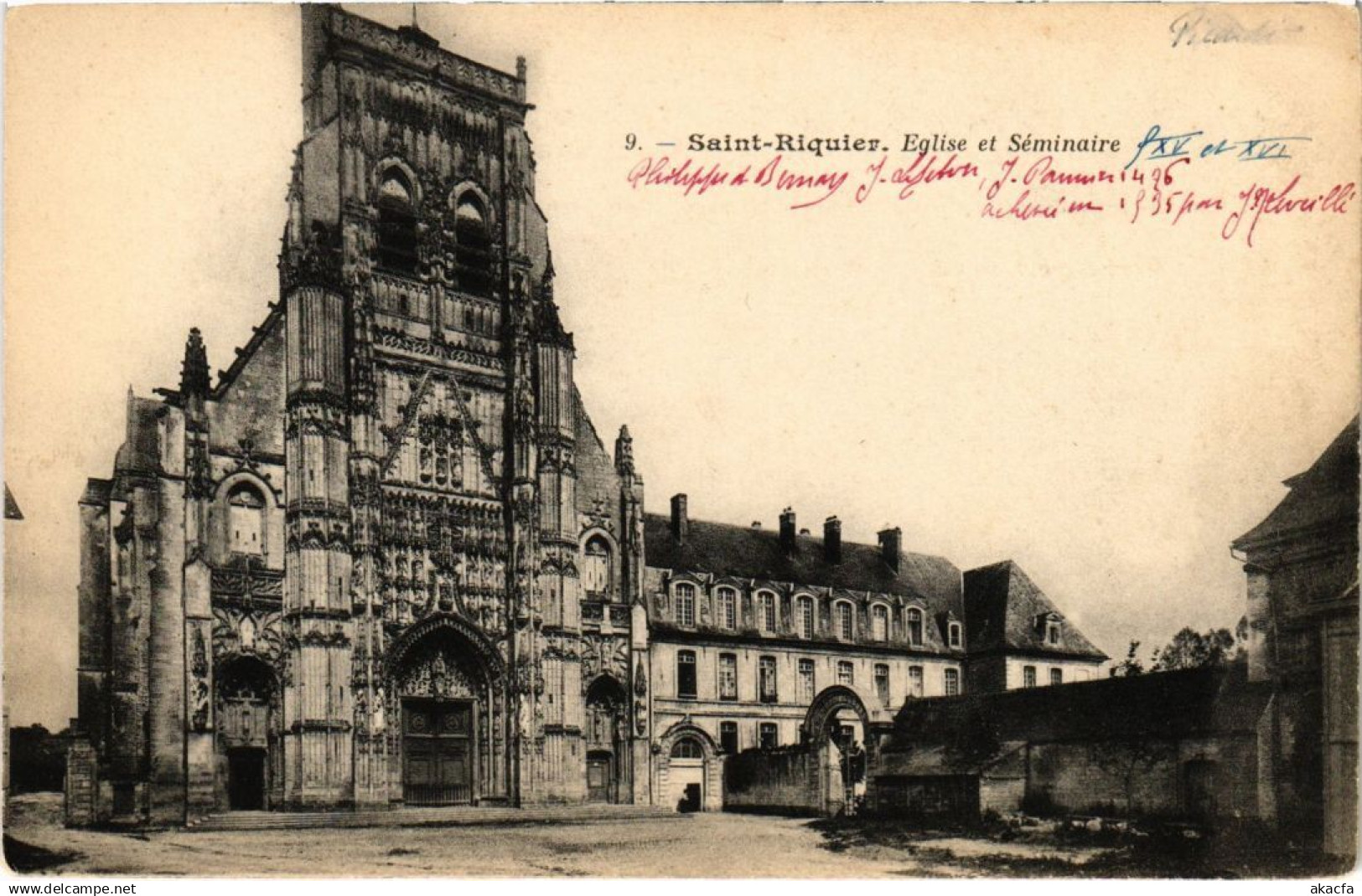 CPA SAINT-RIQUIER Eglise et Seminaire (1292095)
