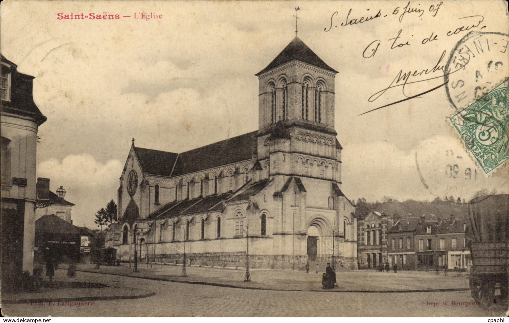 CPA Saint Saens L Eglise
