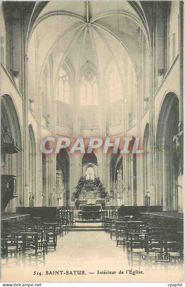 CPA Saint Satur interieur de l'Eglise