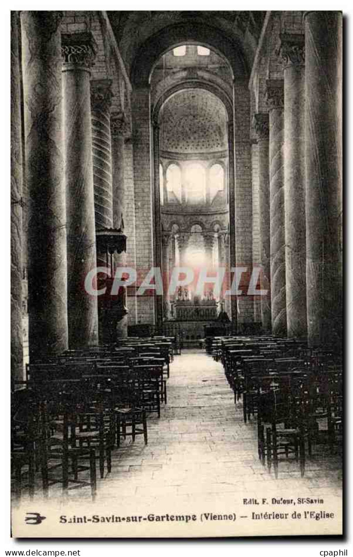 CPA Saint Savin Sur Gartempe Interieur De l'Eglise