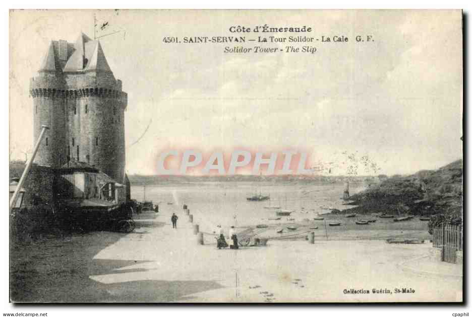 CPA Saint Servan La Tour Solidor La Cale