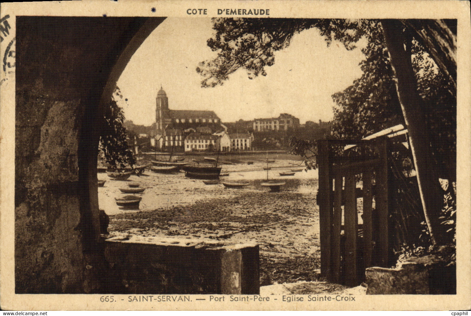 CPA Saint Servan Port Saint Pere Eglise Sainte Croix