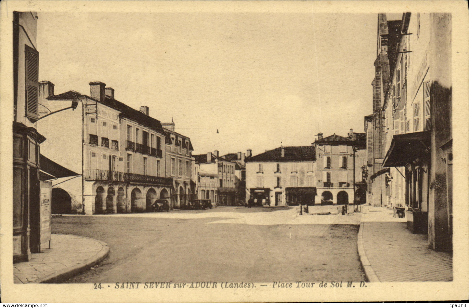CPA Saint Sever sur Adour Place Tour de Sol