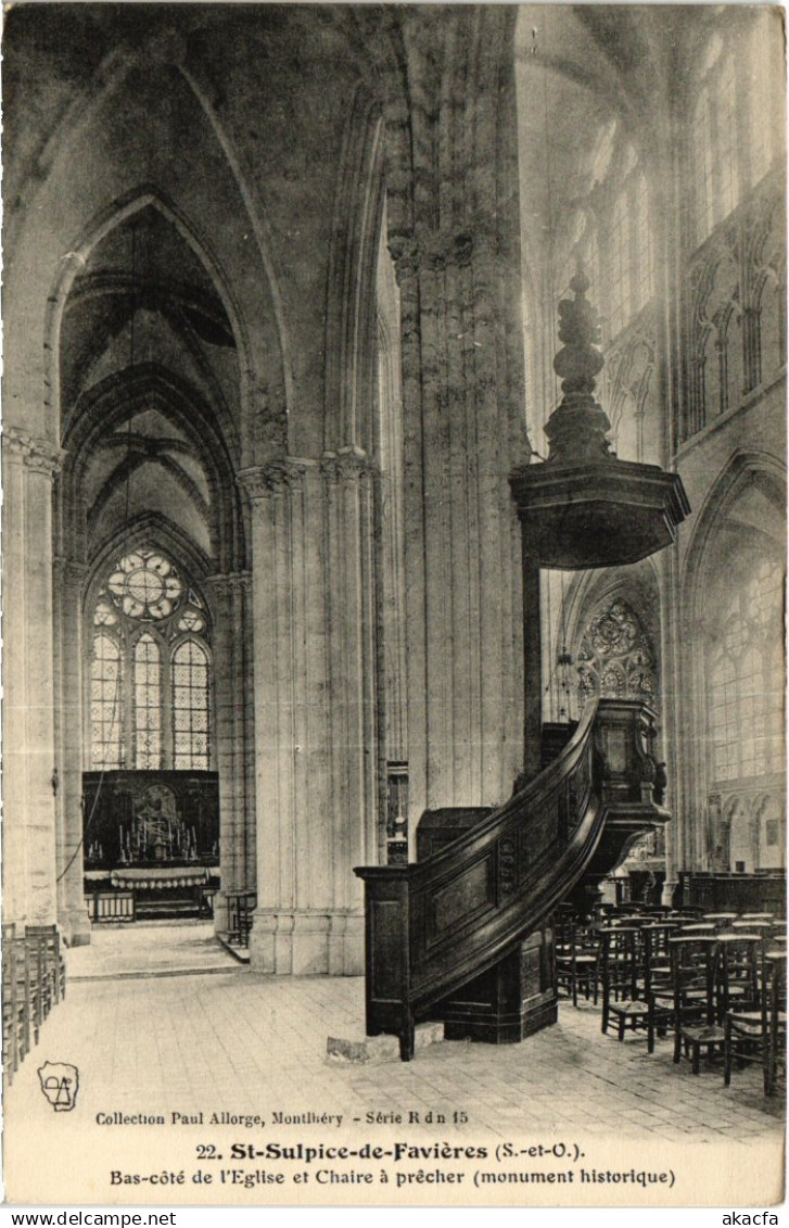 CPA SAINT-SULPICE-de-FAVIERES Bas-Cote de l'Eglise (1354915)