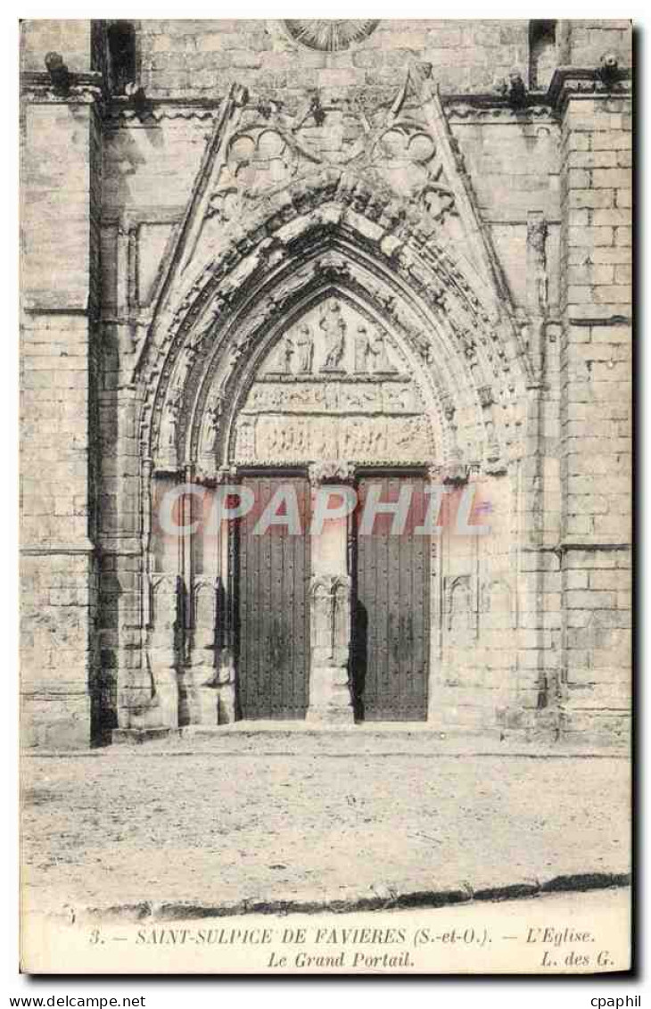CPA Saint Sulpice De Favieres L'Eglise Le Grand Portail