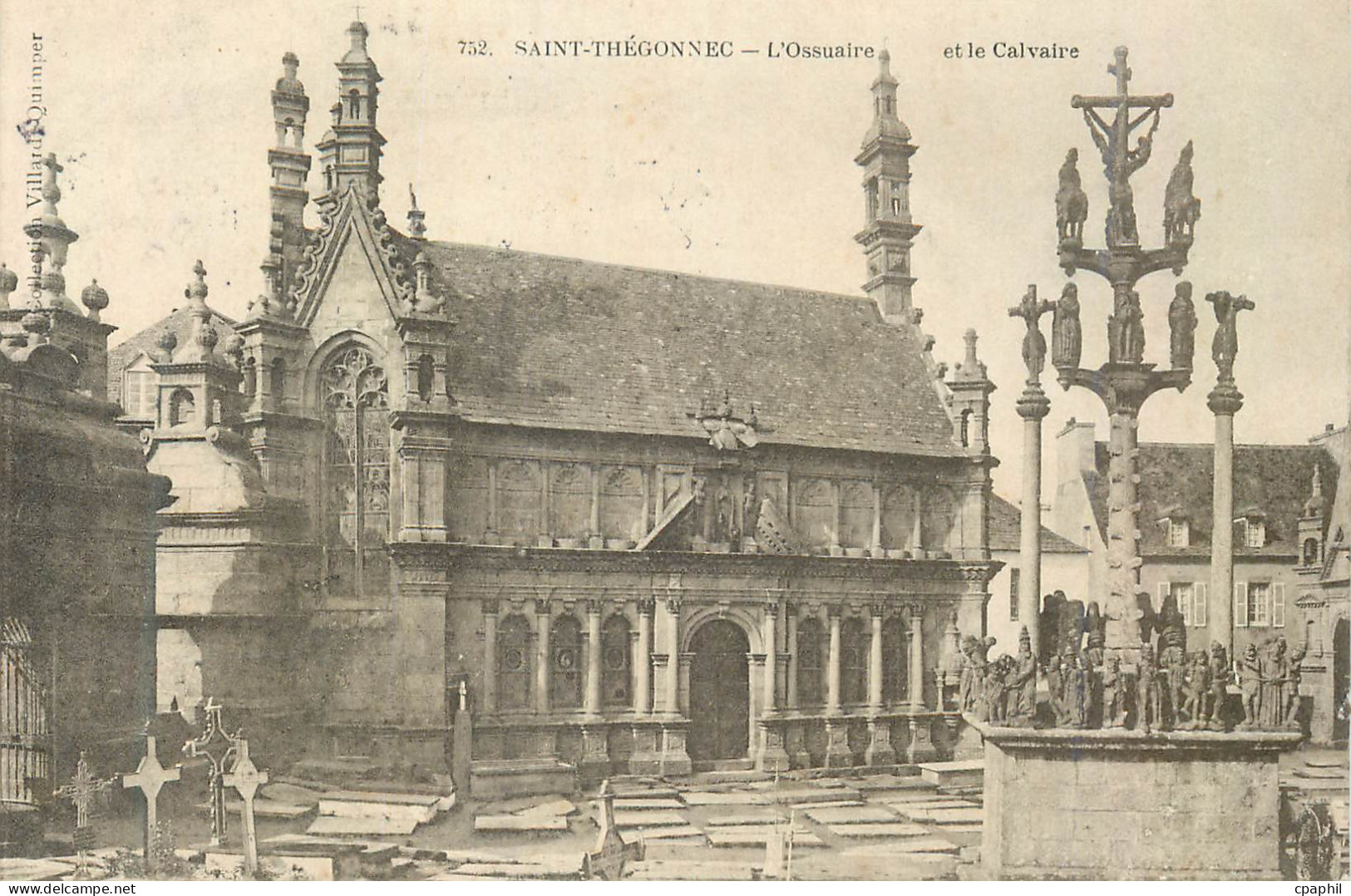 CPA Saint Thegonnec L'Ossuaire et Calvaire