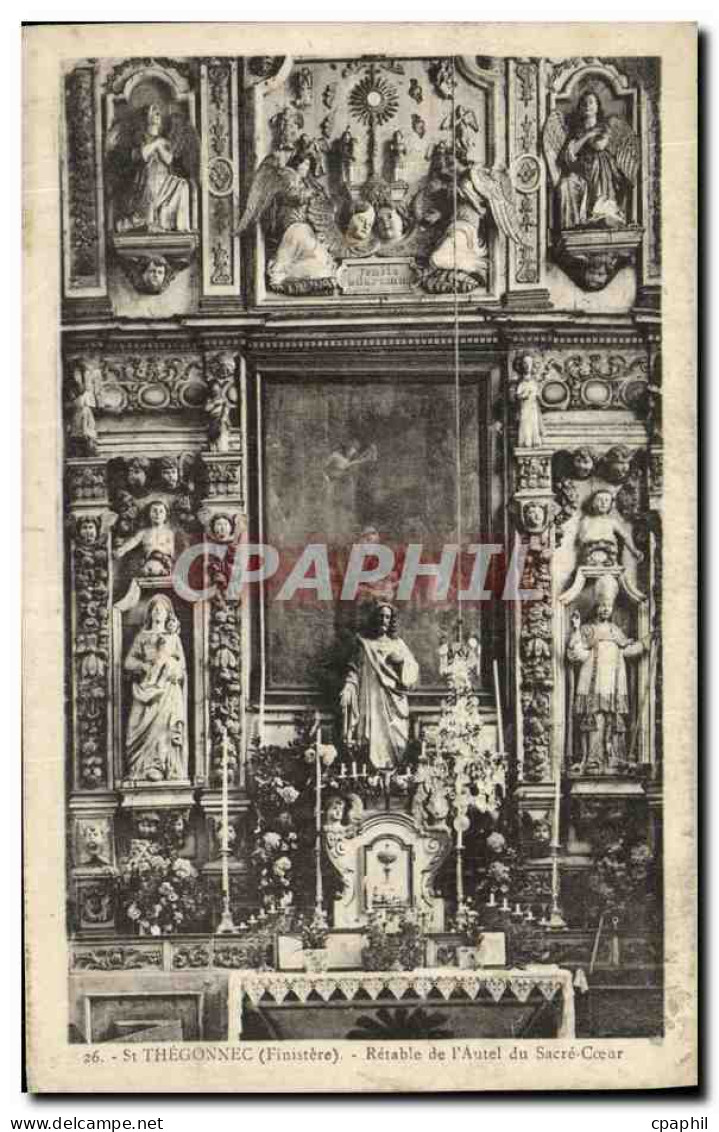 CPA Saint Thegonnec Retable de L Autel du Sacre Coeur
