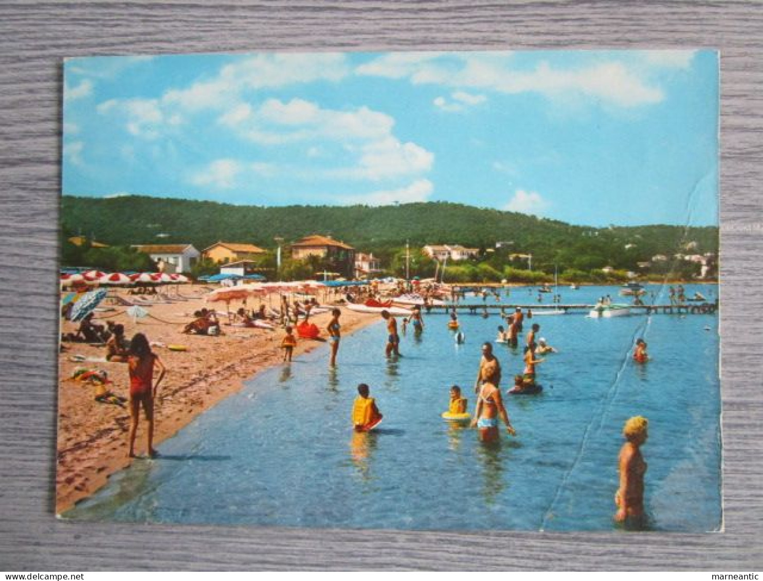 Cpa Saint Tropez (83) plage de la bouillabaisse