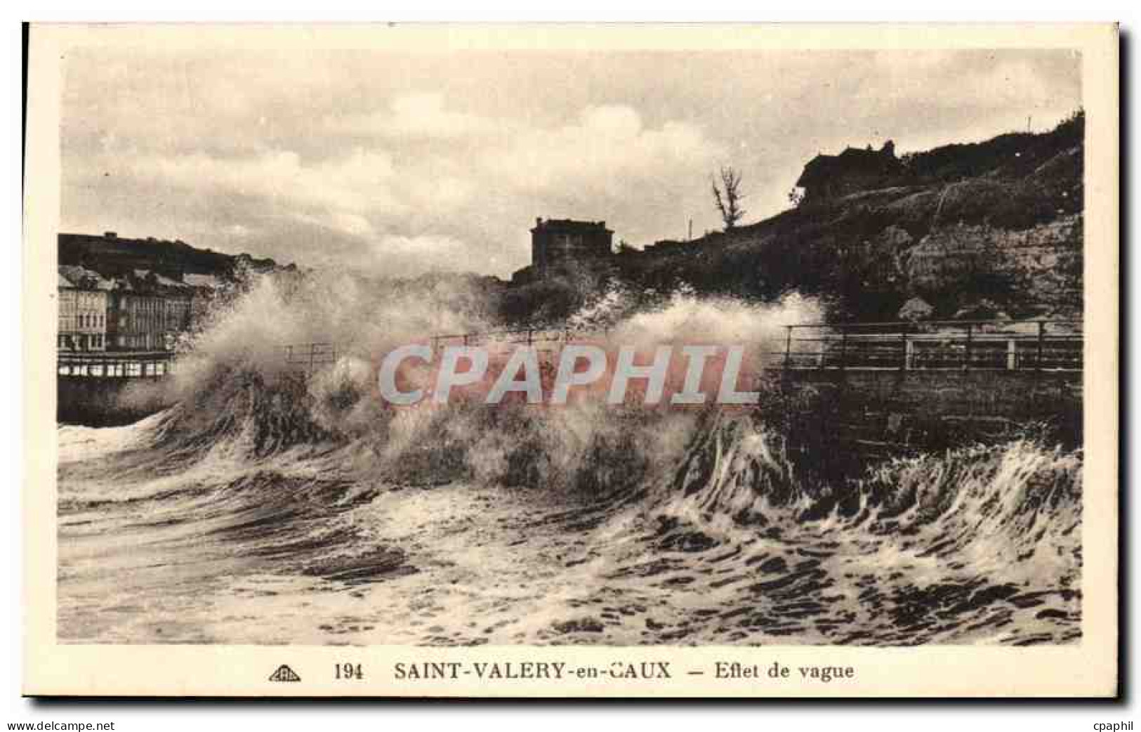 CPA Saint Valery en Caux Effet de vague