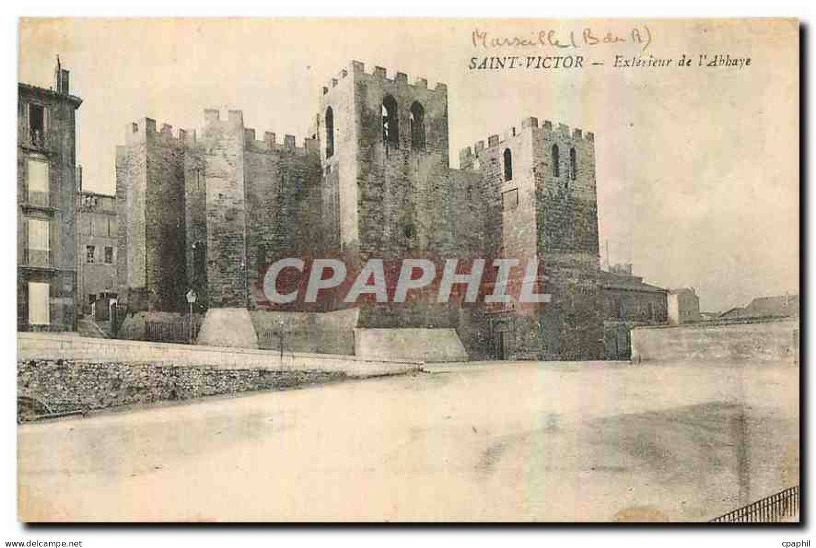 CPA Saint Victor Exterieur de l'Abbaye