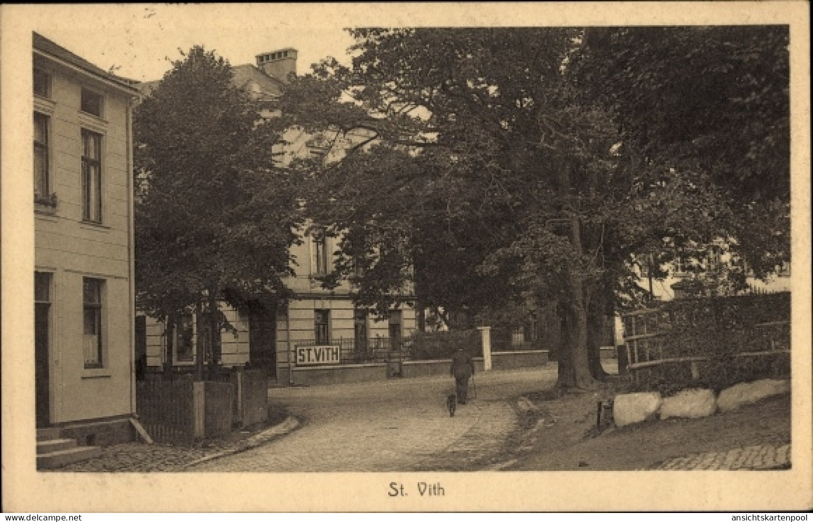 CPA Saint Vith Sankt Vith Wallonien Lüttich, Straßenpartie