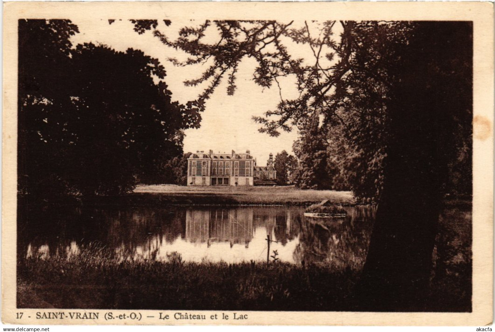 CPA SAINT-VRAIN Chateau et Lac (1354605)