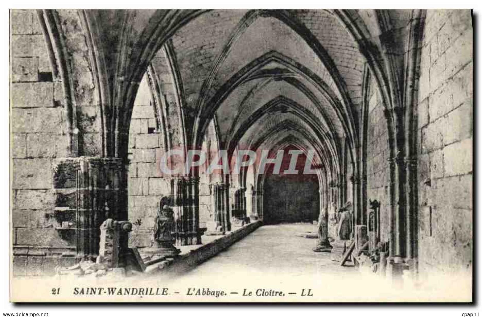 CPA Saint Wandrille L Abbaye le Cloitre