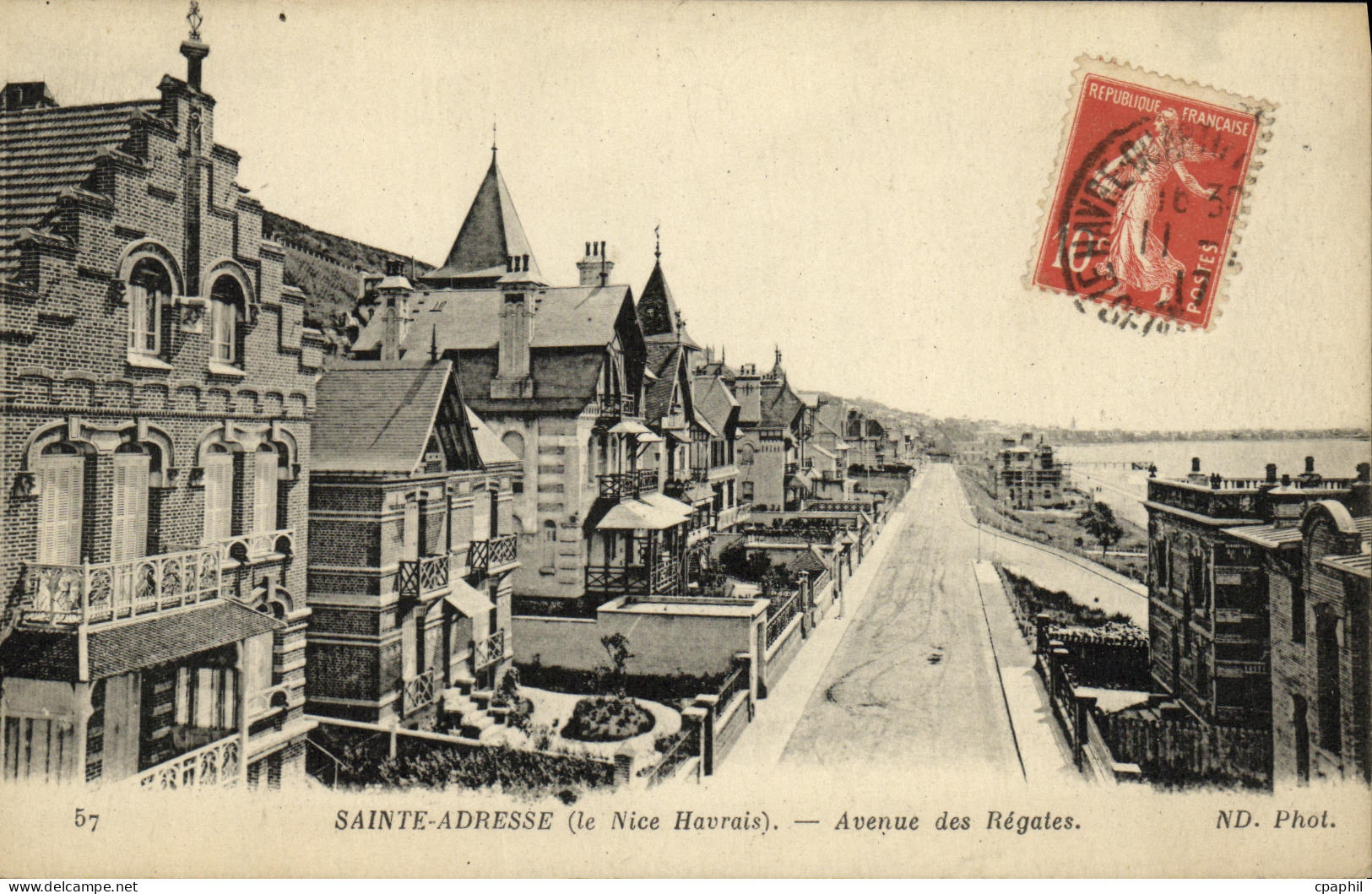 CPA Sainte Adresse Avenue des Regates