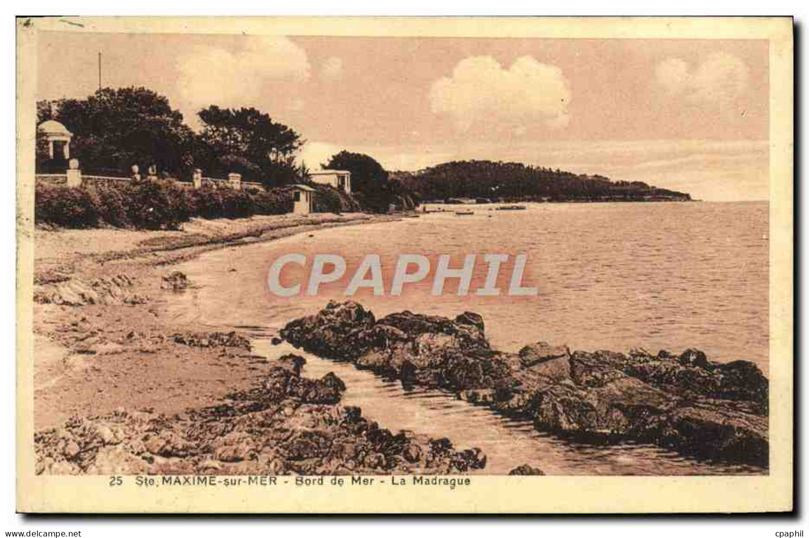 CPA Sainte Maxime Sur Mer Bord de Mer La Madrague