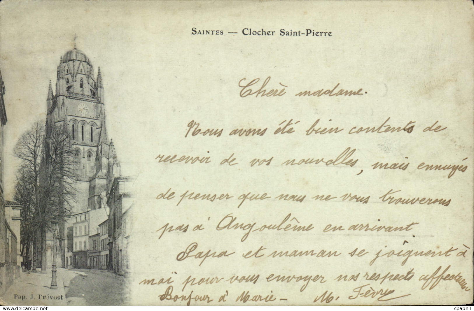CPA Saintes Clocher Saint Pierre