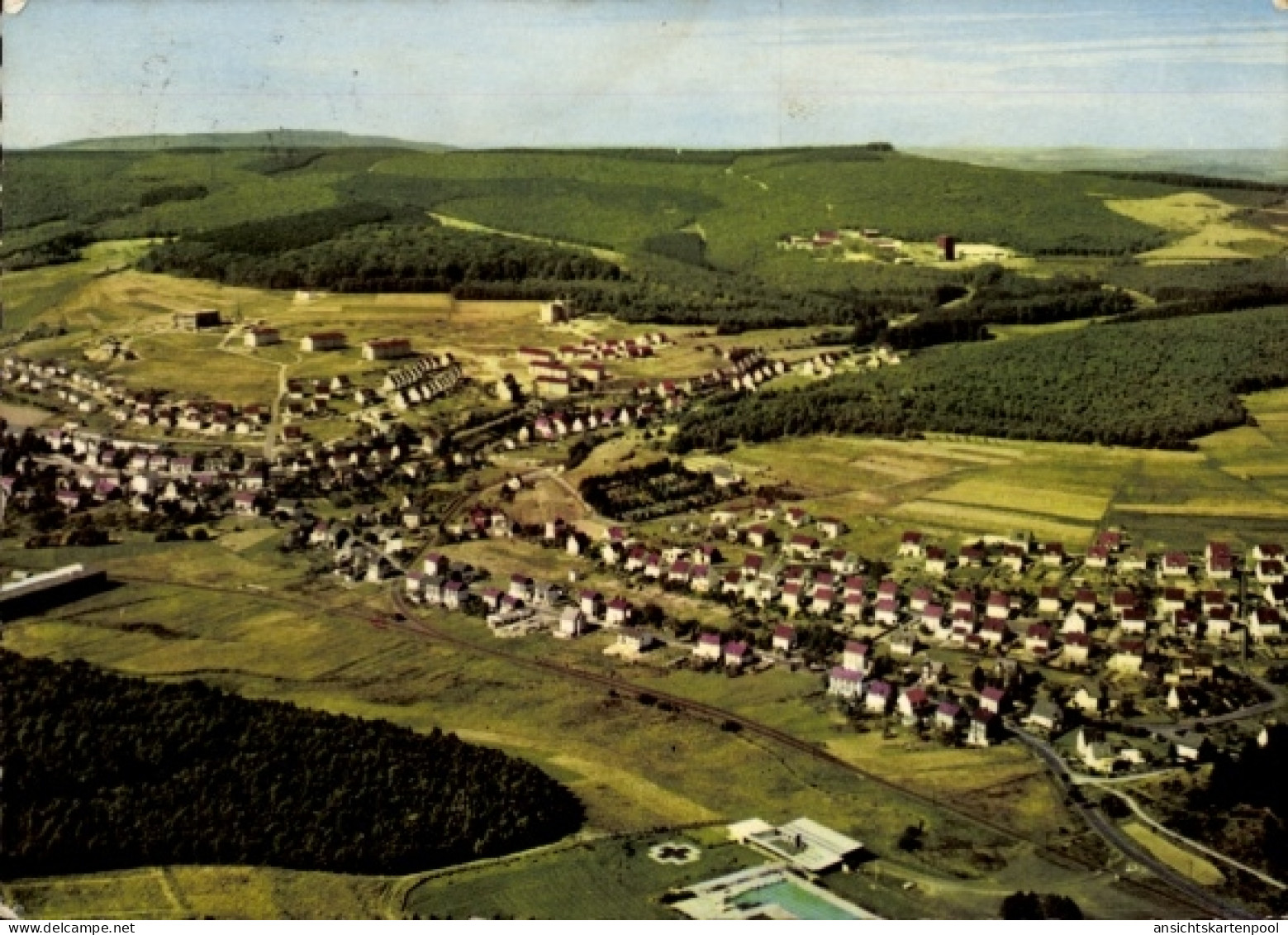 CPA Salchendorf Neunkirchen im Siegerland, Kreis Siegen, Luftbild, Gesamtansicht