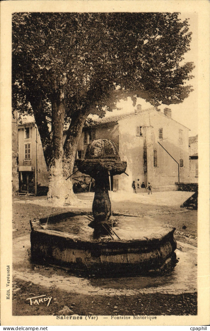 CPA Salernes Fontaine Historique