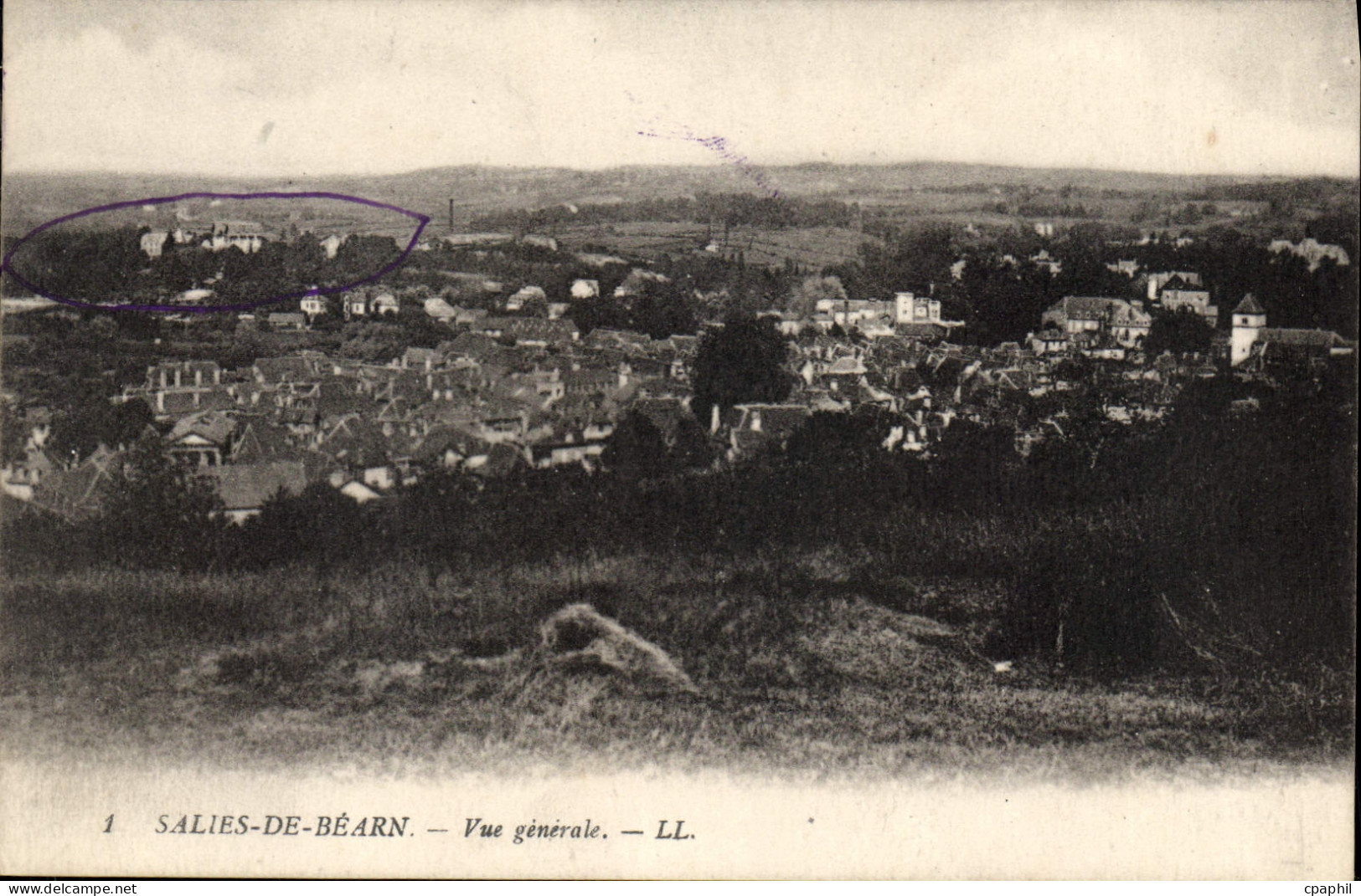 CPA Salies de Bearn vue generale