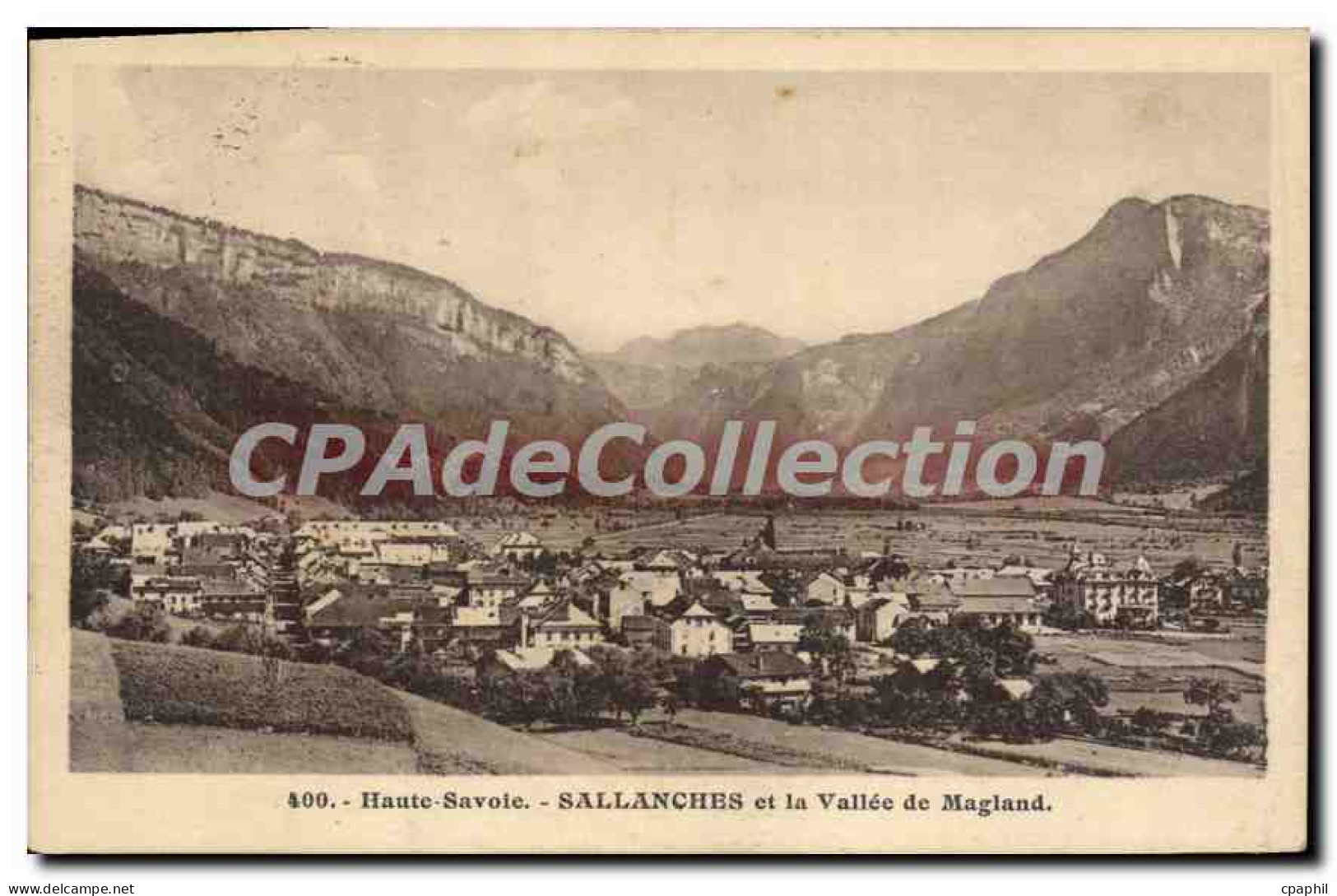CPA Sallanches Vue Generale Et La vallée de Magland