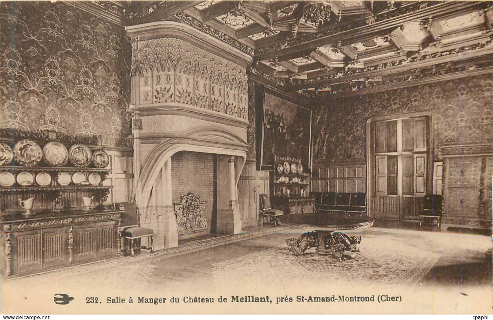 CPA Salle a Manger du Chateau de Meillant pres St Amand Montrond (Cher)