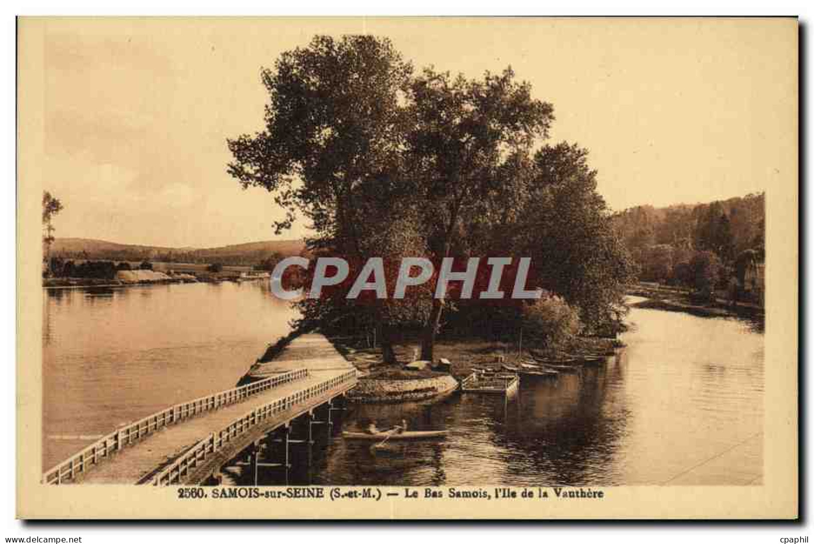 CPA Samois Sur Seine Le Bas Samois l'Ile de la Vauthere