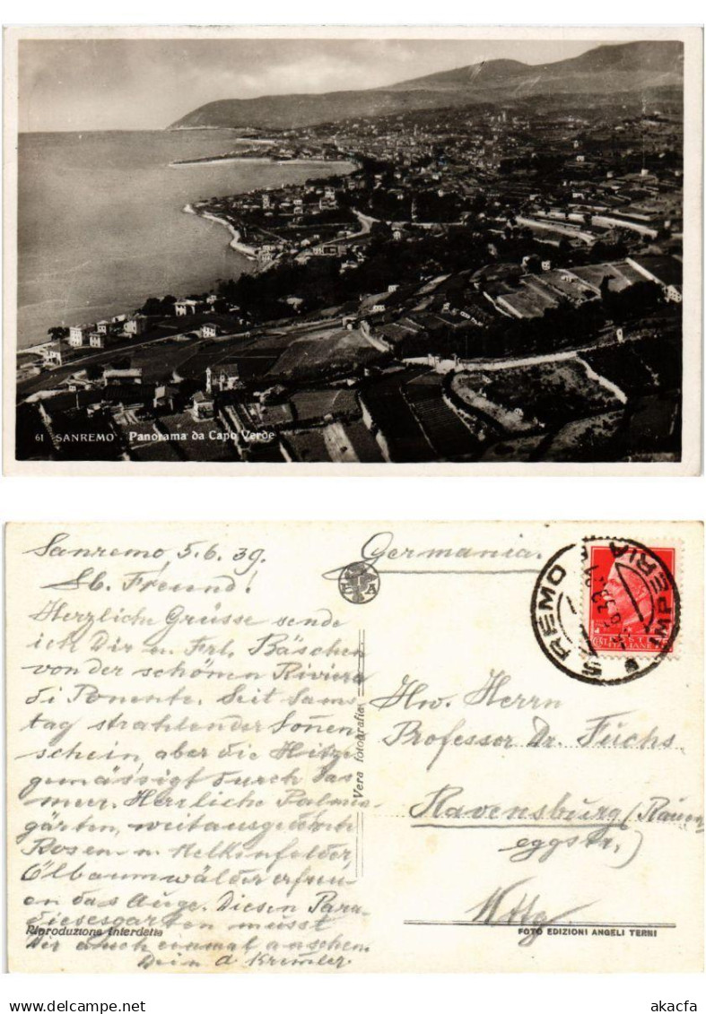 CPA SAN REMO Panorama da Capo Verde ITALY (532619)