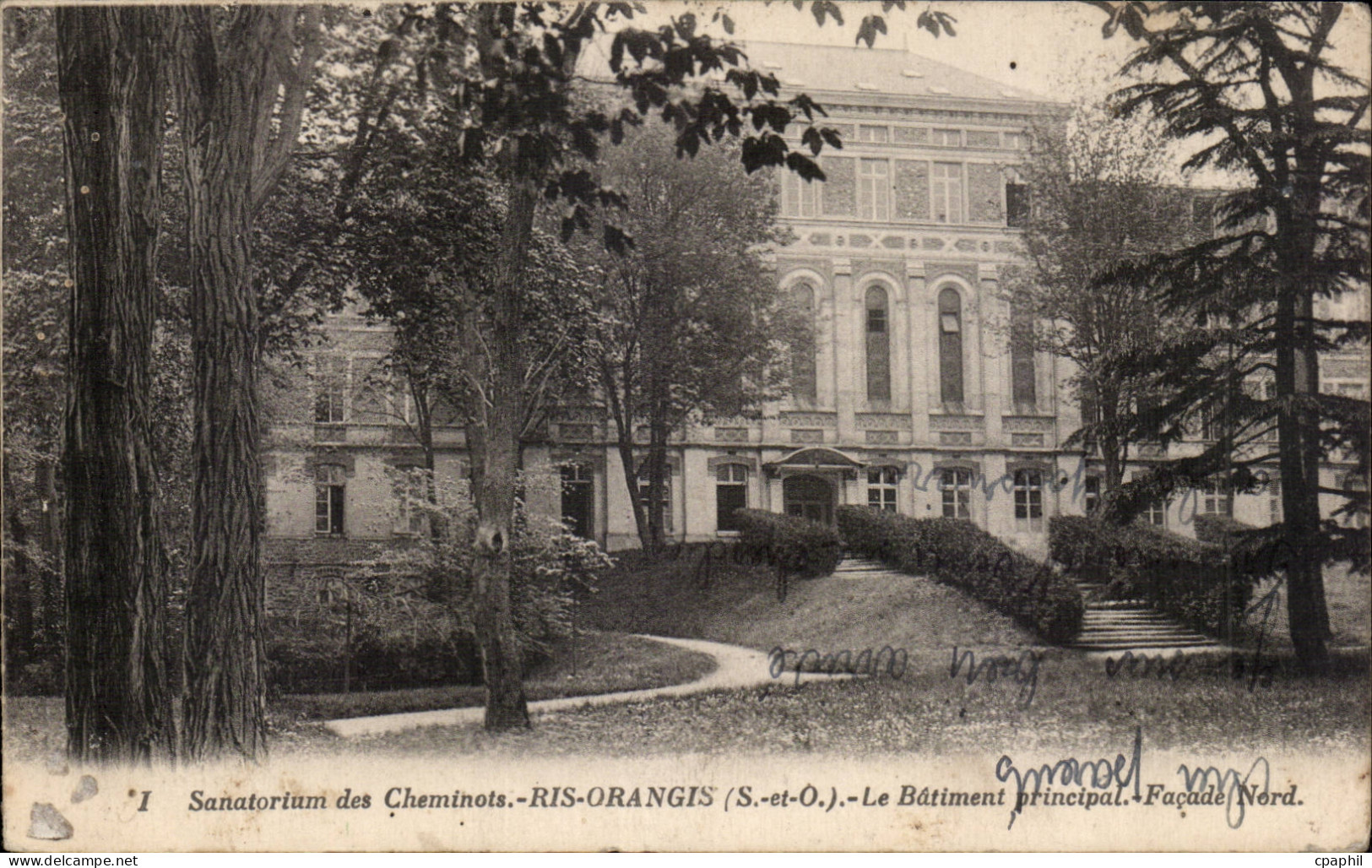 CPA Sanatorium des cheminots Ris Orangis Le batiment principal